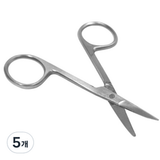미성메탈 레스 미용가위, 실버, 5개