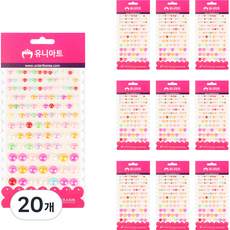 유니아트 비즈 스티커, 20개, 109번