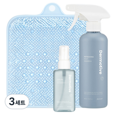 더모티브 리프레싱 풋샴푸 400ml + 쿨링 풋 데오드란트 80ml + 풋브러쉬 세트, 3세트
