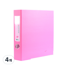 알파 에코프랜들리 합지 D링바인더 A4 3공 5cm, 분홍, 4개