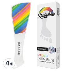 보보꾸 레인보우 빅커브 풋파일, 4개, 1개입, 90g