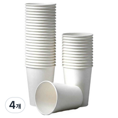 커피세븐 무지 종이컵 300ml, 200개입, 4개