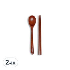 아띠레키친 나무 어린이 수저세트, 스푼+젓가락, 2세트