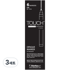 터치 오펙 마카 6p 세트 파인 골드, 6색, 3세트