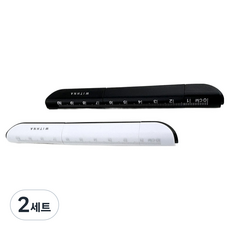 위드나 가위 자 칼 볼펜 멀티펜 1.0mm 2종 세트 01-0198, Black, White, 2세트
