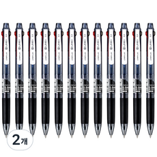 Lineplus M3 3色原子筆 0.5mm 12入, 黑色, 2個