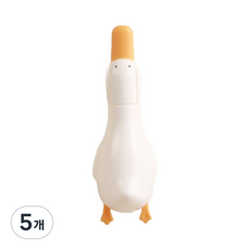 올리웰 귀여운 오리 욕실 청소 집게, 5개, 화이트