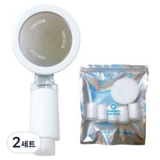 홈다움 시그니쳐 베이직 여행용 필터샤워기 + 필터 3.4cm 5p 세트, 화이트, 2세트