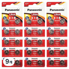 파나소닉 알카라인 코인형 건전지 LR44, 10개입, 9개