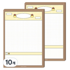 도나와친구들 메모패드 A5, 푸딩 순면이, 10개, 100매