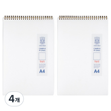 OXFORD 밀키웨이 Mikyway PP 스프링노트 A4 상철 80매 블랭크, 4개