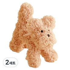 yarna DIY 패키지 모루 강아지 놀아줘멍 인형 만들기 1마리 + QR 동영상 세트, 6 샌드베이지, 2세트