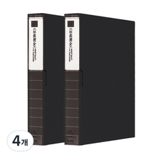 Heemang 透明文件夾 60頁 可補充式, 黑色, 4個