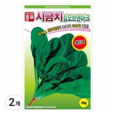 아시아종묘 시금치 킹오브덴마크 씨앗 25g, 2개