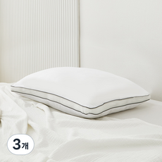KIT HOME 防蟎網眼立體側邊超細纖維枕芯, 3個, 白色
