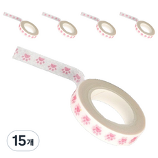 Home&The 感性手帳裝飾細版紙膠帶 8mm x 10m, 腳印, 15個