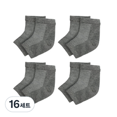 생활더하기 풋케어 발 뒤꿈치 보습 패드 양말 그레이, 16세트, 1개입