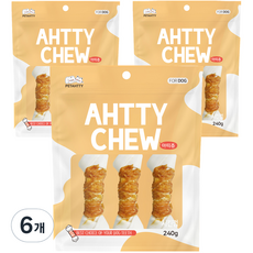강아지 아띠츄 치킨우유껌 대형, 치킨 + 우유 혼합맛, 240g, 6개