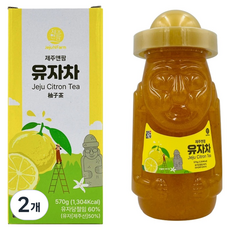 제주앤팜 유자차, 570g, 2개, 1개입
