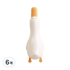 올리웰 귀여운 오리 욕실 청소 집게, 6개, 화이트