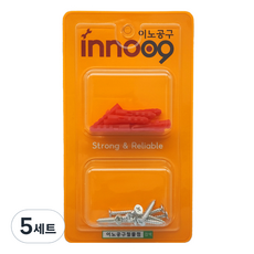 Innotime 通用一般螺絲 紅色塑膠壁虎 2種 x 10p組 25mm NIT100, 5套