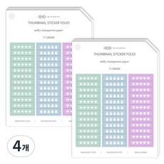 PLEPIC 索引文件夾貼紙, 4個