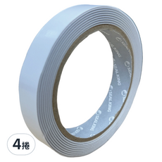 CLEAN 克林 ELItape易利撕 雙面膠帶 鋸齒好撕 18mm x 15m, 4捲, 白色