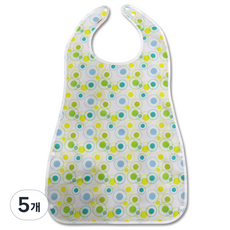 The Happy 手工製成人用餐圍兜, 04 水滴圓點 淺綠色, 5個