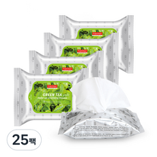 퓨어덤 클렌징 티슈 녹차, 30매입, 25개