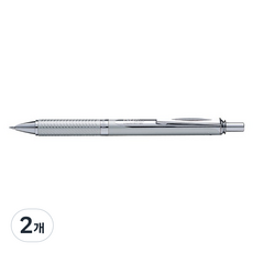 Pentel 飛龍文具 BL407-A Energel Alloy RT 筆, 黑色 + 銀色, 2個