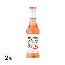 MONIN 莫寧 白桃風味糖漿, 250ml, 2瓶