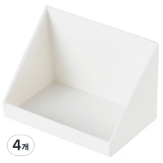 구디푸디 부착식 다용도 사각 수납 선반, 화이트, 4개