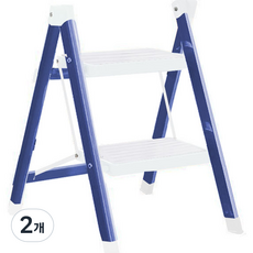 코끼리리빙 소형 접이식 미니 사다리 2단, 2개