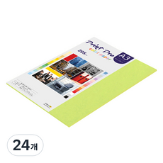 종이문화 프린트프로 두꺼운 칼라복사지 09 브라이트그린 205g, A3, 24개