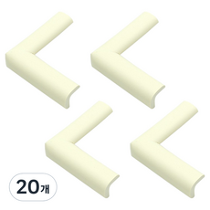 Kotech 橡膠尖角防護軟墊, 20個, 象牙白