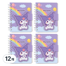 Aitida 三麗鷗明星 磁吸筆記本 酷洛米 59張, 紫色, 12個