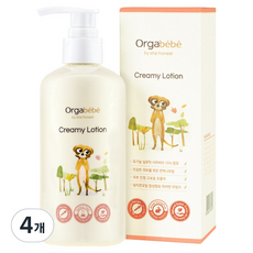 Orgabebe 幼兒用Creamy高保濕多合一乳液, 4個, 300ml