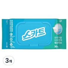스카트 유리거울 이지앤퀵 청소티슈 30p, 3개