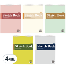 희망노트 미술 전문가용 스케치북 5권 세트 랜덤발송, 5절, 10매, 4세트