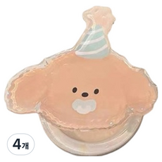 케이스틱 맥세이프 귀여운 동물 스마트톡, 생일강아지, 4개