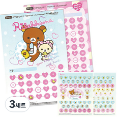 리락쿠마 칭찬보드 2p + 스티커 2p 세트, 버블, 3세트