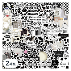 特別商店 行李箱 筆記型電腦 旅行 防水貼紙組 TT091-65PCS, 2套, 乳牛