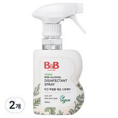비앤비 비건 무자극 무알콜 제균 스프레이, 300ml, 2개