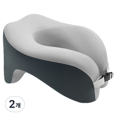 소울리치 오피스릴랙스 다기능 낮잠베개, 투톤 그레이, 2개