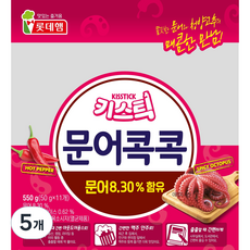 롯데웰푸드 키스틱 문어콕콕 11p, 550g, 5개