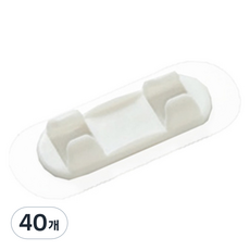 Lala工房 自黏式電線理線夾, 40個, 白色