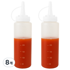 LIVING Maker BPA FREE 可裁剪寬口軟式食品保鮮盒醬料瓶, 8個, 360ml