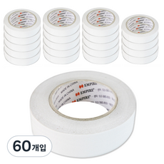엠파이어 산업용 양면테이프 24mm x 10m, 화이트, 60개입