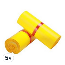 가팡 택배 비닐봉투 폴리백 옐로우 A LDPE 0.08 100p, 5개