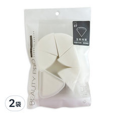 Solone 台灣公司貨 面面俱到上妝粉撲 6個, 扇形, 2袋